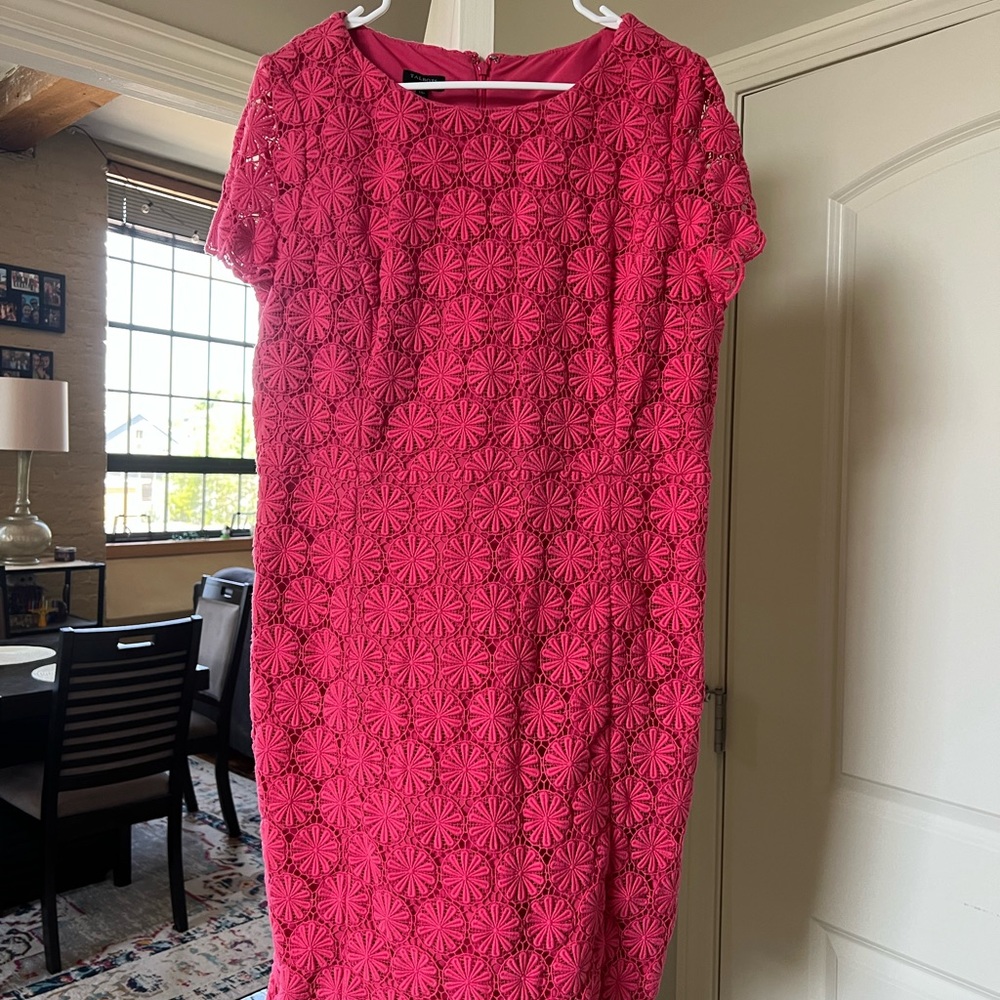 Talbots Pink Sheath Dress 14P